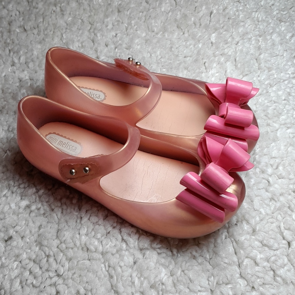 MINI MELISSA Ultra Bow Peep Toe Shoes Size 10